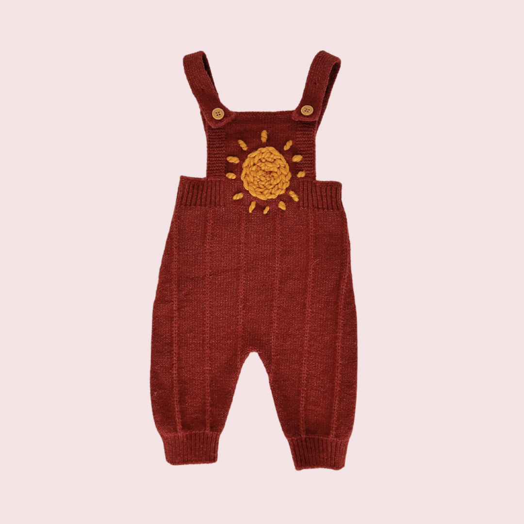 Sunny Maroon Overalls