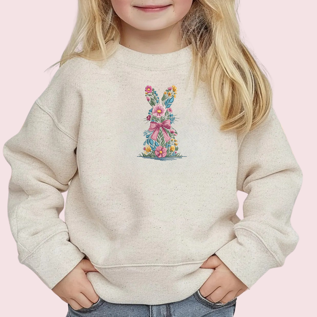 Floral Bunny Crewneck