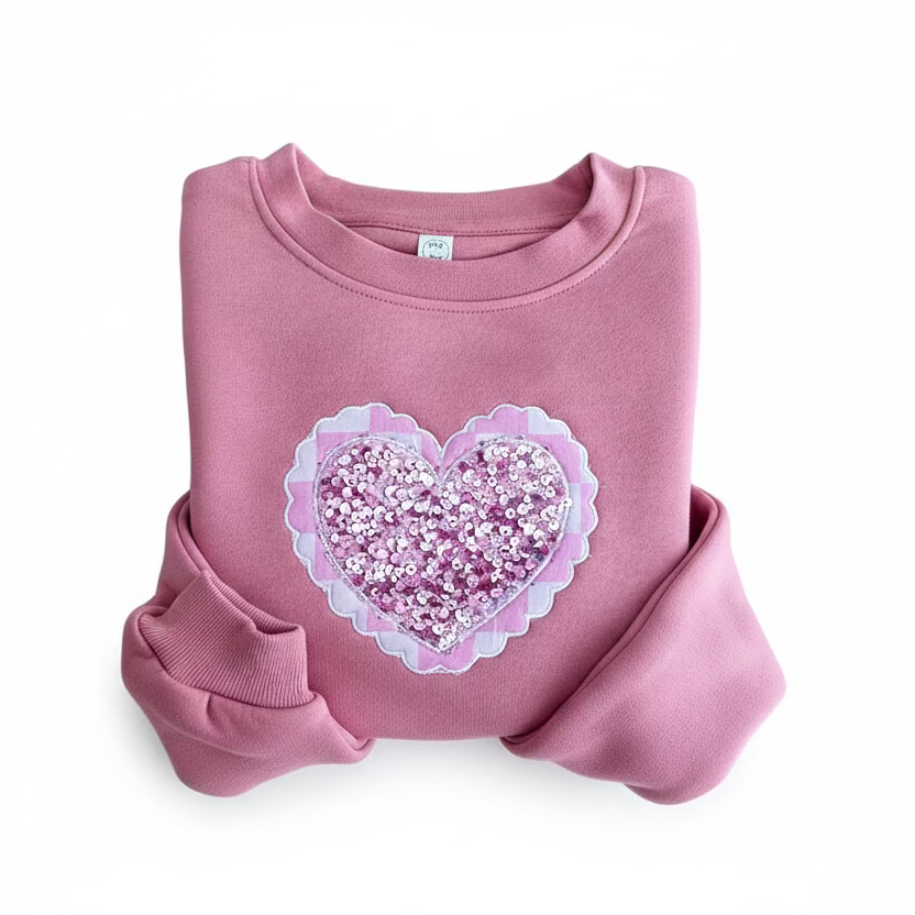Sequin Scalloped Heart | Toddler & Youth