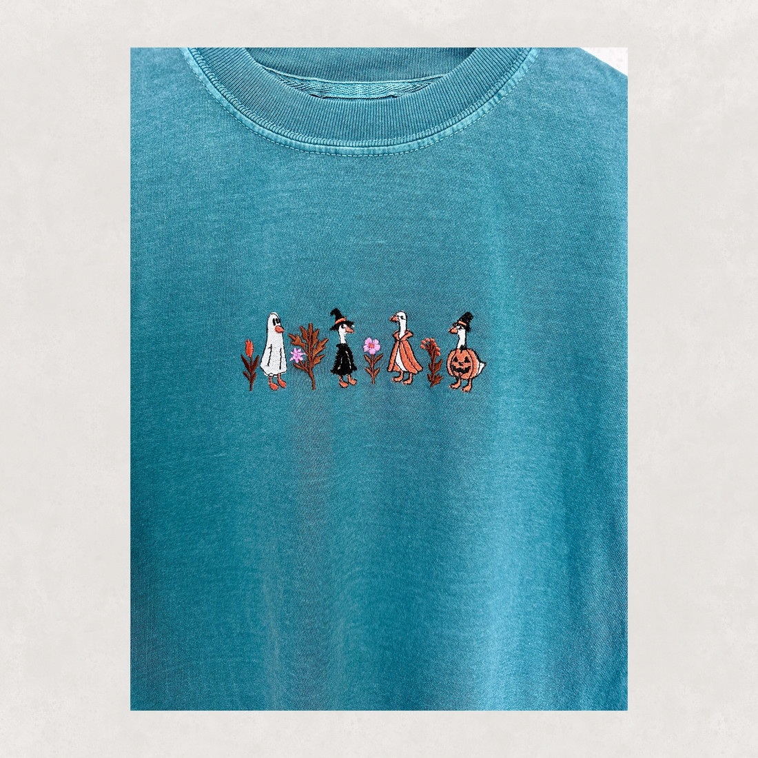 Green Halloween Goose Tee - Unisex