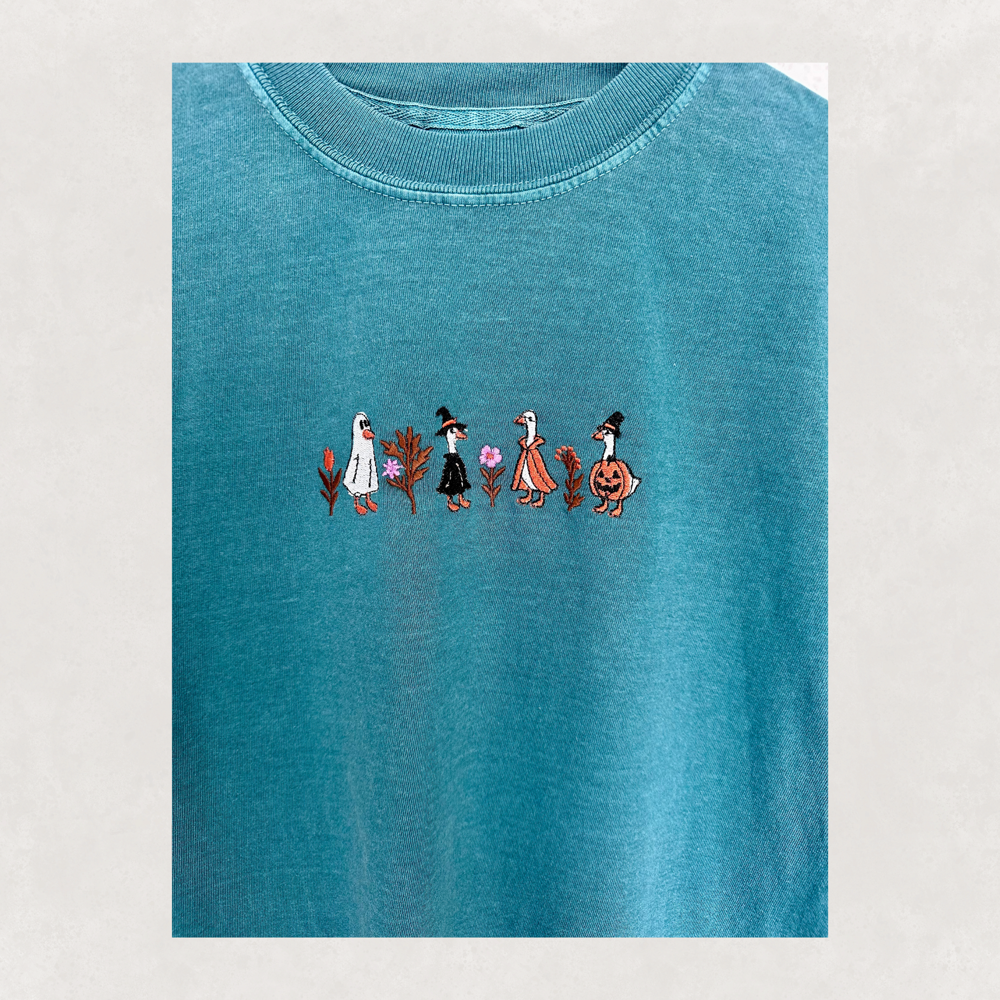 Green Halloween Goose Tee - Unisex
