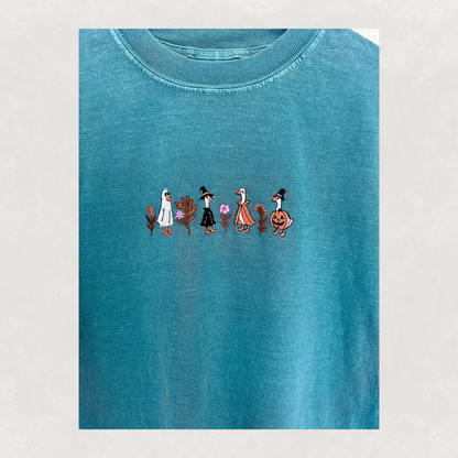 Green Halloween Goose Tee - Unisex