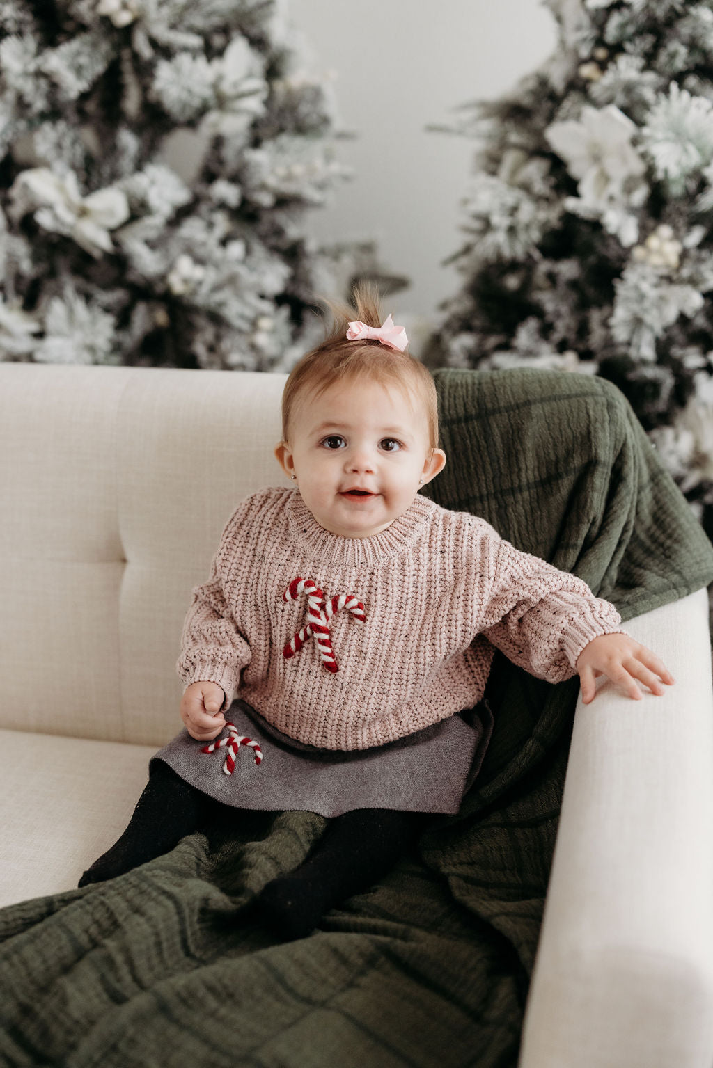 Candy Cane Sweater | Hand Embroidered