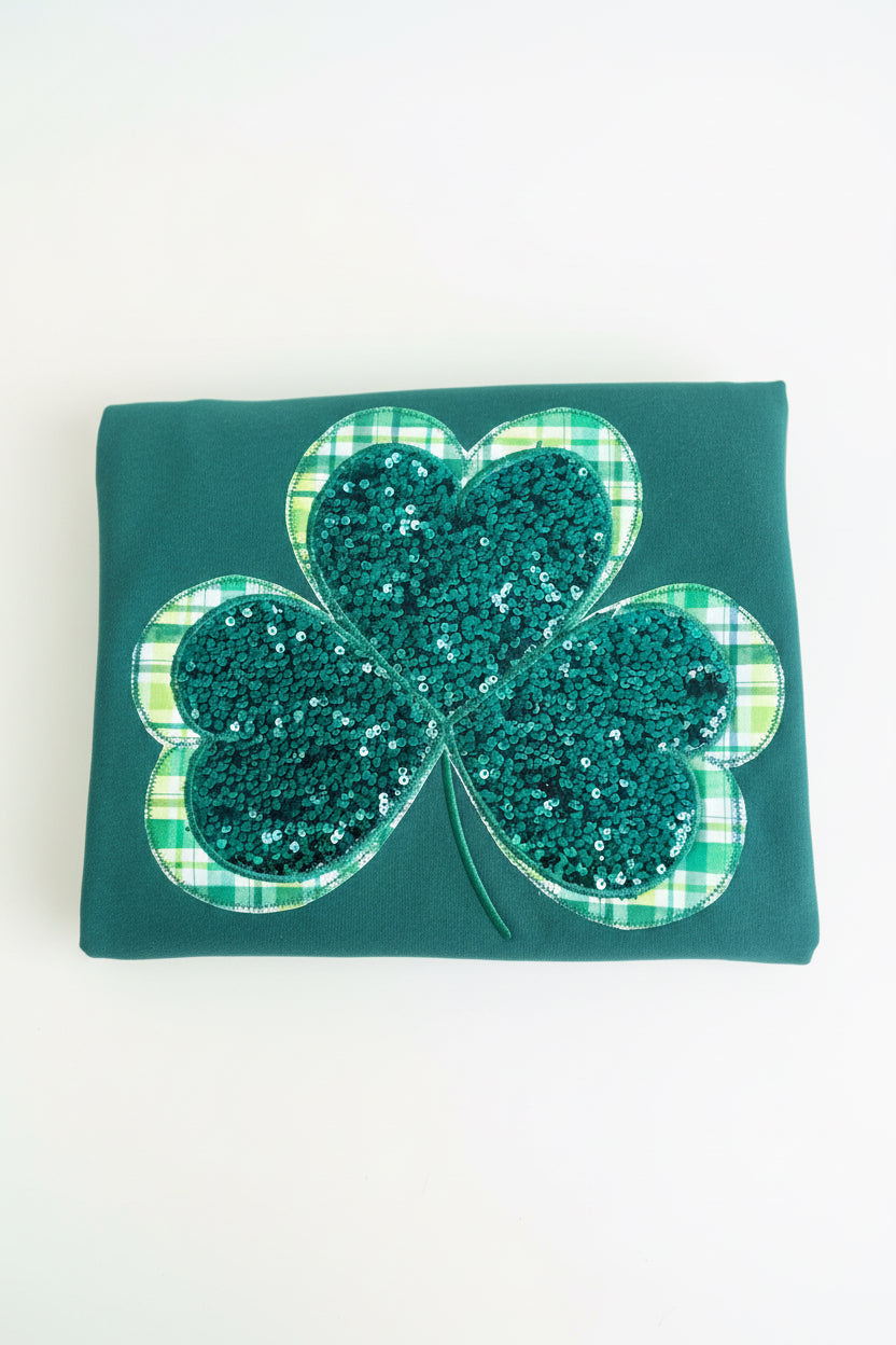 Plaid Shamrock Crewneck