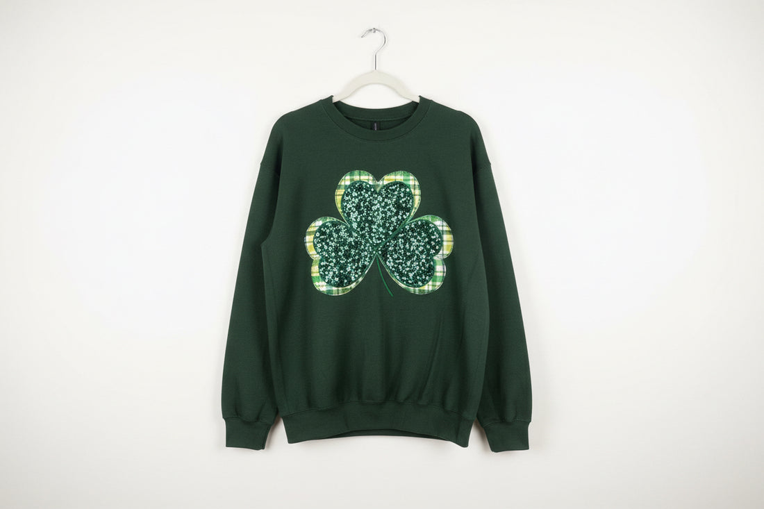 Plaid Shamrock Crewneck