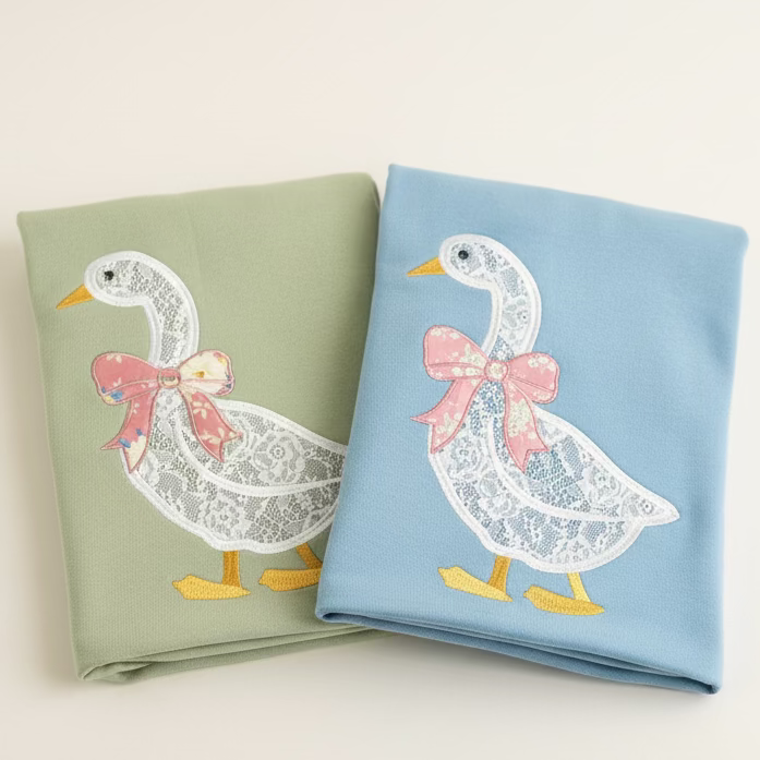 Spring Lace Goose Crewneck