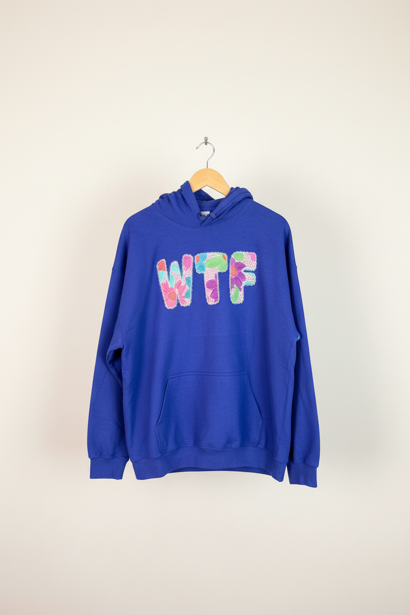 MOTHER Purple Tee - Off White Background